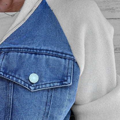 🔥Nowa modna damska kurtka z kreatywnym splotem denim