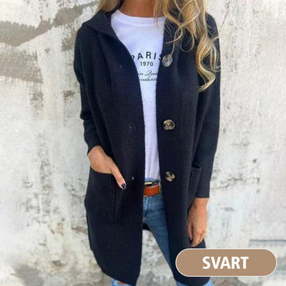 🌸Zapinany na guziki kardigan z kapturem dla kobiet
