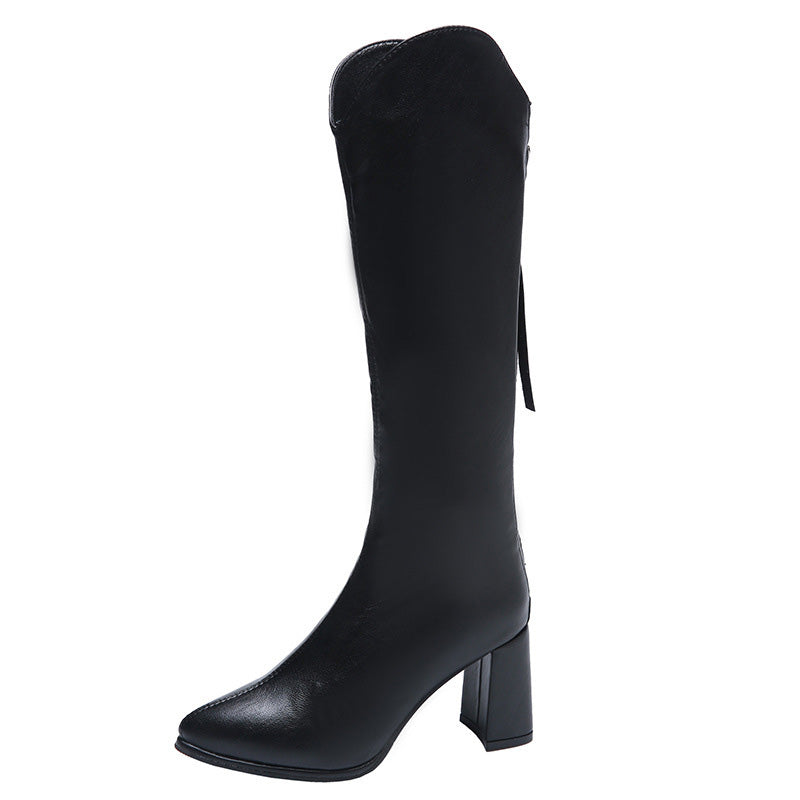 【✨Nowości 2025】👢Eleganckie damskie buty na wysokim obcasie ze szpiczastymi noskami