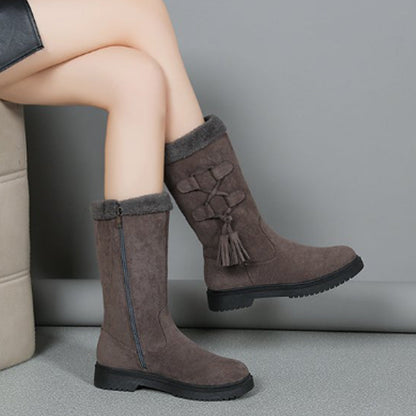 👢Ciepłe damskie buty do połowy łydki z bocznym zamkiem błyskawicznym