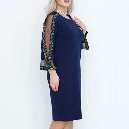 Nowa elegancka sukienka patchworkowa
