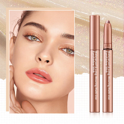 💗Kup 1, a 2 dostaniesz gratis💗Perłowy matowy wielokolorowy rozmazany cień do powiek w kredce
