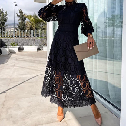 🛍️ Eleganckie koronkowe sukienki damskie z długim rękawem