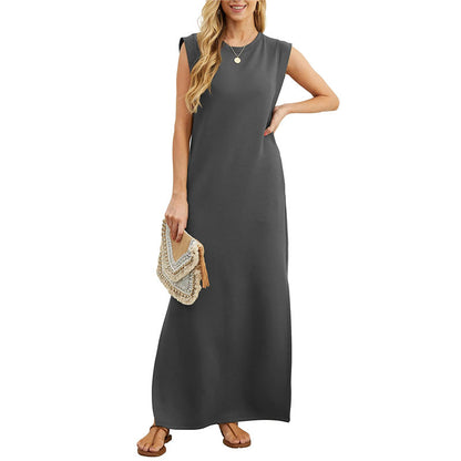 👗Damska sukienka casualowa bez zagnieceń, z odcięciem na dole✨