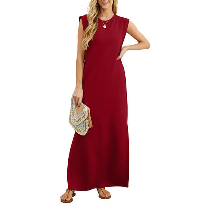 👗Damska sukienka casualowa bez zagnieceń, z odcięciem na dole✨