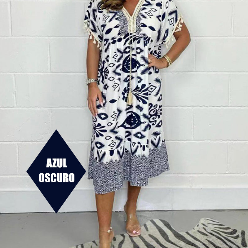 【S-4XL】💃Długa sukienka z frędzlami