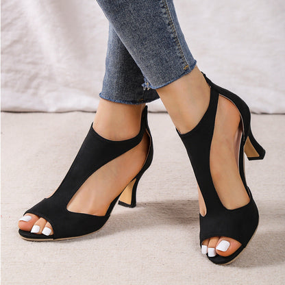 【🔥EU 35-43】👡2025 Nowe modne damskie rzymskie buty na wysokim obcasie