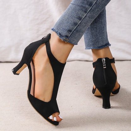 【🔥EU 35-43】👡2025 Nowe modne damskie rzymskie buty na wysokim obcasie