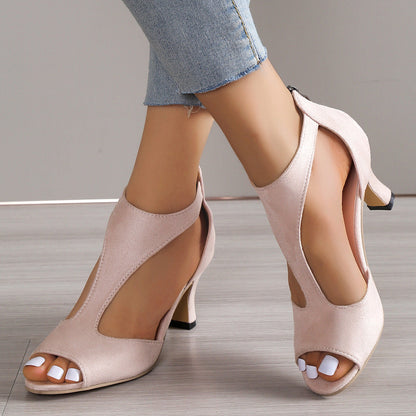 【🔥EU 35-43】👡2025 Nowe modne damskie rzymskie buty na wysokim obcasie