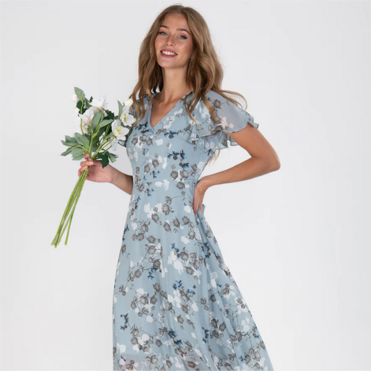 🌸 Lekka, krótka, kwiatowa sukienka maxi【M-3XL】