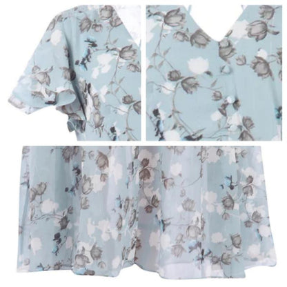🌸 Lekka, krótka, kwiatowa sukienka maxi【M-3XL】