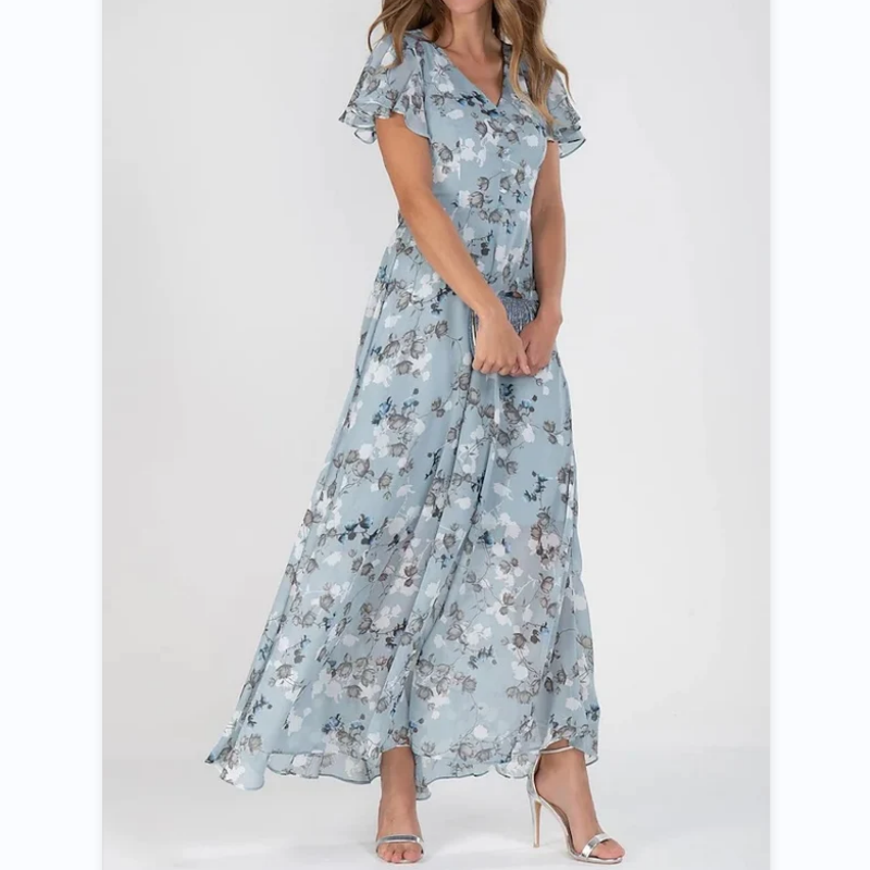 🌸 Lekka, krótka, kwiatowa sukienka maxi【M-3XL】