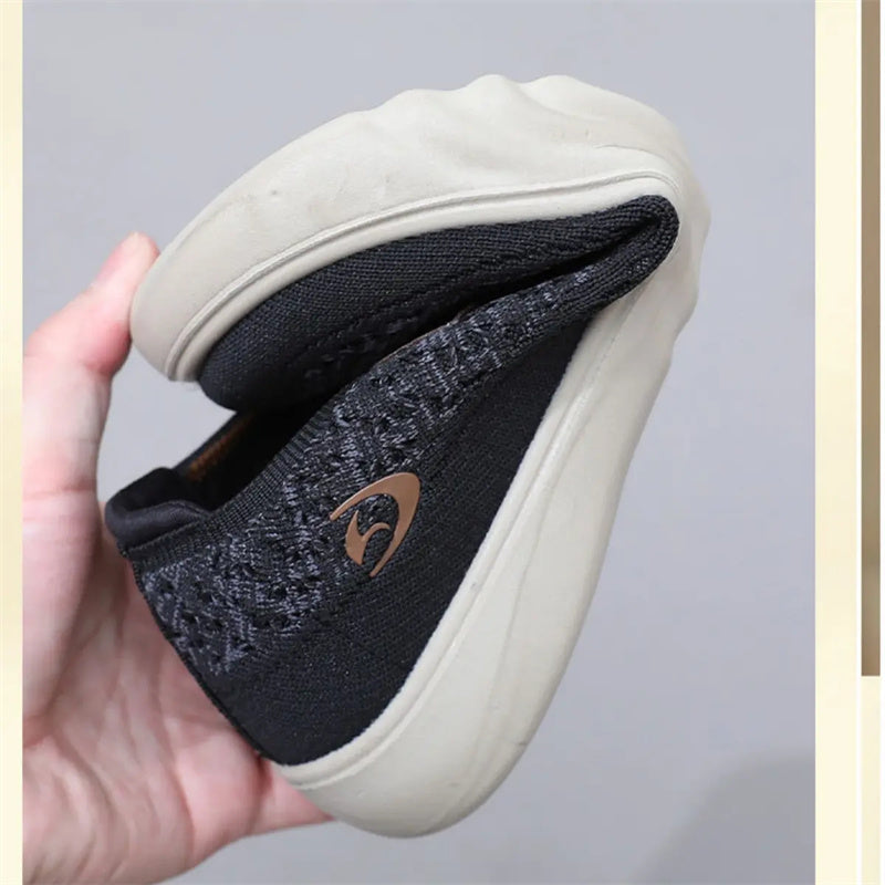 Damskie antypoślizgowe, dzianinowe buty do chodzenia
