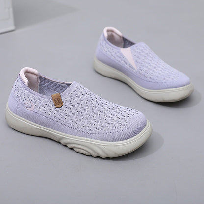 Damskie antypoślizgowe, dzianinowe buty do chodzenia