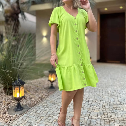 🥰Luźna sukienka z guzikami