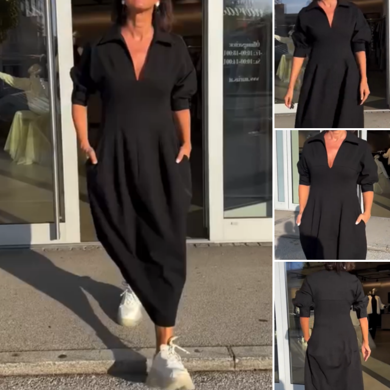 💕Czarna sukienka o charakterze temperamentu