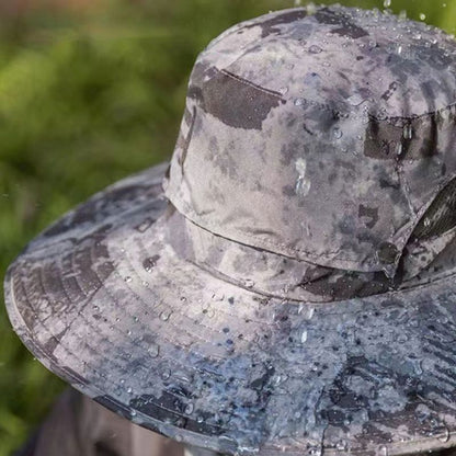 Męski kapelusz przeciwsłoneczny Fisherman Hat z 2 odłączanymi wentylatorami słonecznymi