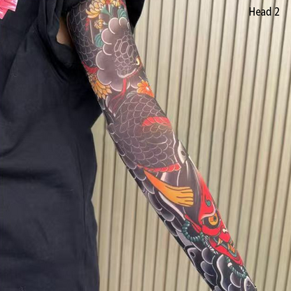 🔥Nowy trend ❤️‍🔥 Ultracienkie rękawy przeciwsłoneczne z wzorem tatuażu