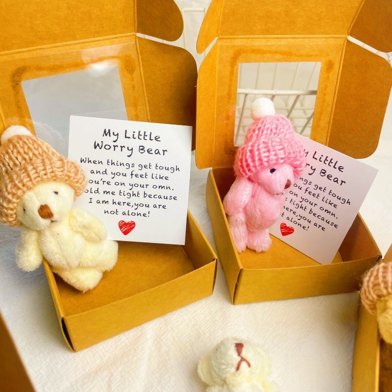 🔥🧸Ręcznie wykonany mini pluszowy miś w pudełku
