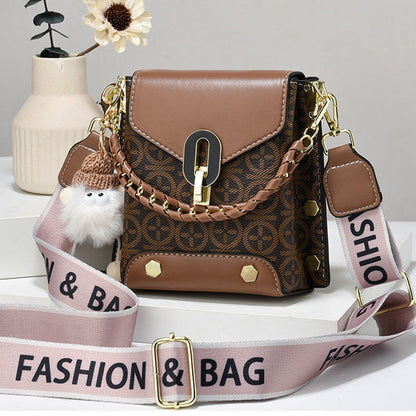 Damska modna skórzana torba crossbody