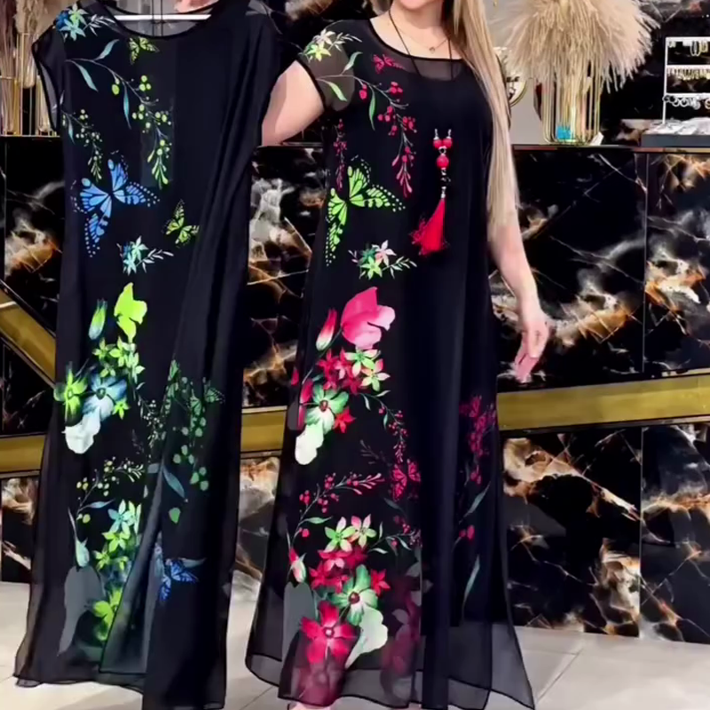 👗Eleganckie sukienki z tiulu w kwiaty dla kobiet🌸