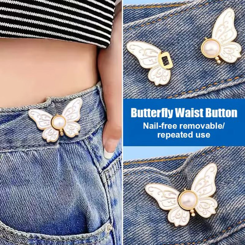 🦋Odpinana klamra regulacyjna w pasie z motylkiem👖
