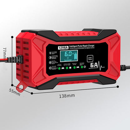 🔥 Inteligentna ładowarka akumulatorów do samochodu i motocykla - 220 V - wtyczka EU 🚗⚡