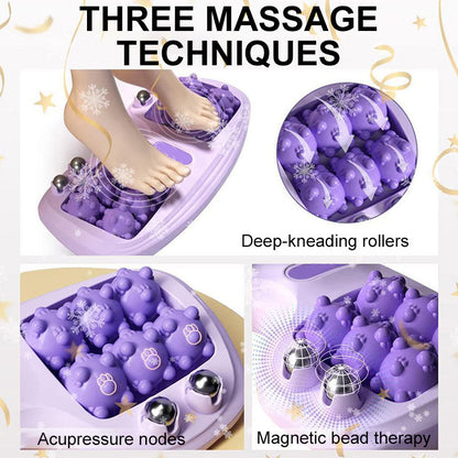 💜🦶 Przenośny, podwójny masażer do stóp – relaks w każdym miejscu i o każdej porze