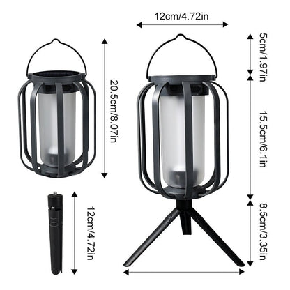 Zewnętrzna lampa solarna kempingowa o klasie ochrony IPX65
