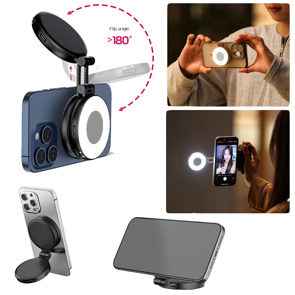 Regulowany Ring Light Magnetyczny – Idealne Doświetlenie do Selfie i Zdjęć! 📸✨