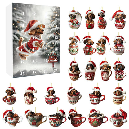 🎅Kalendarz adwentowy z jamnikiem na Boże Narodzenie 2025🎁
