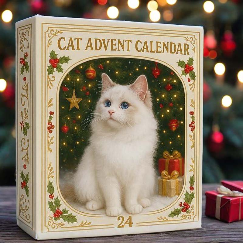 【🎁Oferta świąteczna🎄】Kalendarz adwentowy dla miłośników kotów na rok 2025