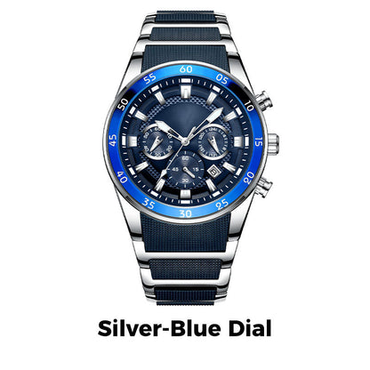 🎁 Wodoodporny, wielofunkcyjny zegarek kwarcowy dla mężczyzn⌚