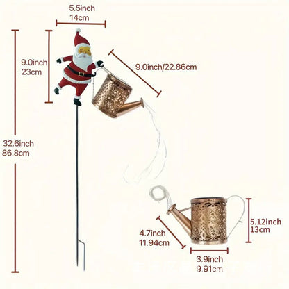 🎅 Lampa solarna "Święty Mikołaj" - Magiczne światło wypełnia ogród świątecznym blaskiem. ✨