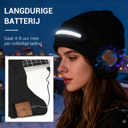 Ładowana Czapka z Diodami LED i Bluetooth