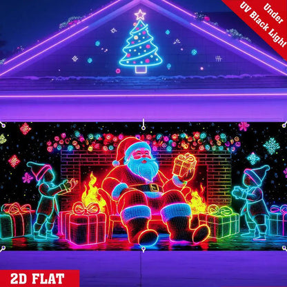 🎄Świąteczna wyprzedaż - 40% ZNIŻKI! Świąteczny baner na drzwi garażowe