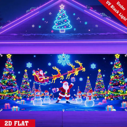 🎄Świąteczna wyprzedaż - 40% ZNIŻKI! Świąteczny baner na drzwi garażowe