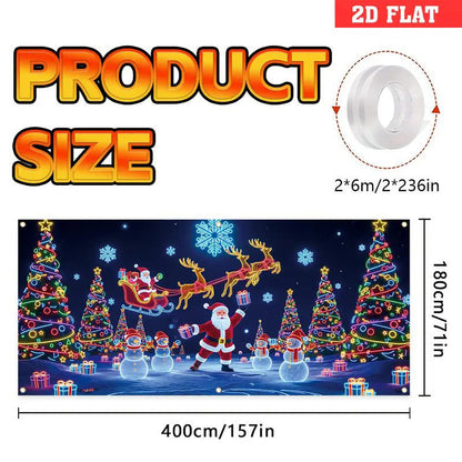 🎄Świąteczna wyprzedaż - 40% ZNIŻKI! Świąteczny baner na drzwi garażowe