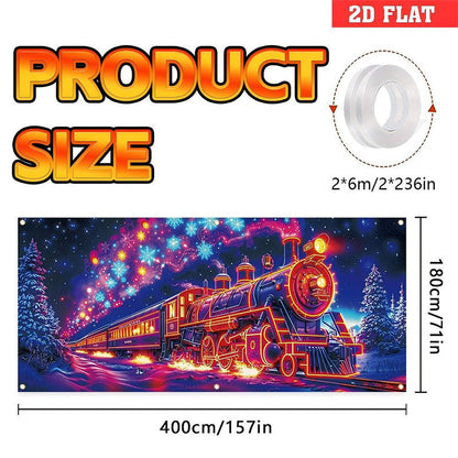 🎄Świąteczna wyprzedaż - 40% ZNIŻKI! Świąteczny baner na drzwi garażowe
