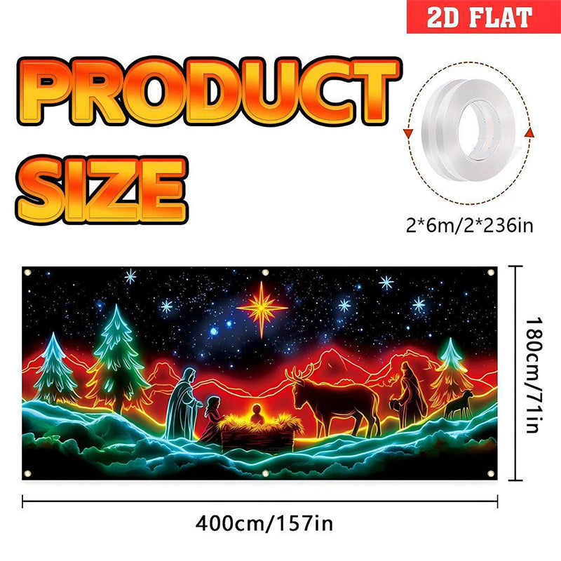 🎄Świąteczna wyprzedaż - 40% ZNIŻKI! Świąteczny baner na drzwi garażowe