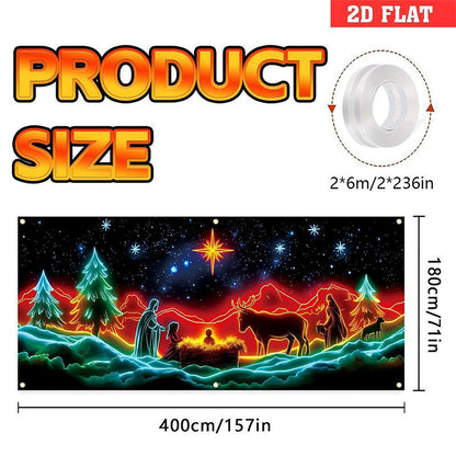 🎄Świąteczna wyprzedaż - 40% ZNIŻKI! Świąteczny baner na drzwi garażowe