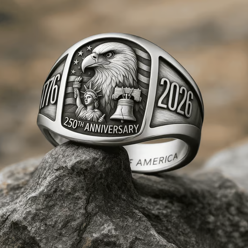 🎖️Pierścień pamiątkowy z orłem z okazji 250. rocznicy 1776–2026🦅