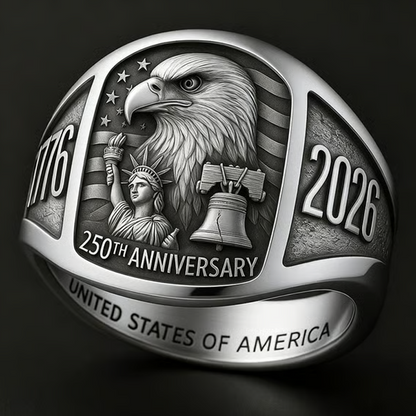 🎖️Pierścień pamiątkowy z orłem z okazji 250. rocznicy 1776–2026🦅