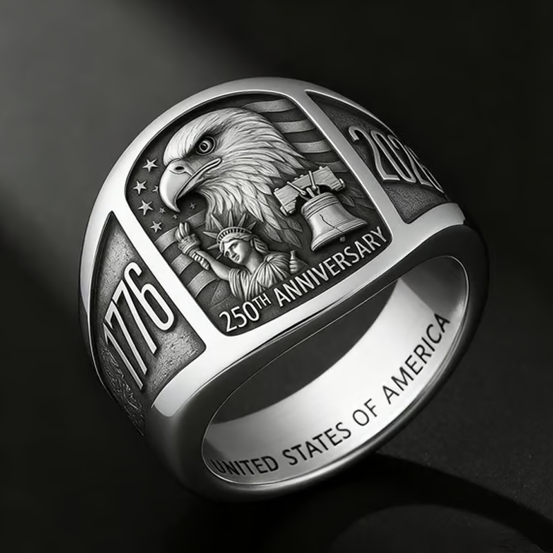 🎖️Pierścień pamiątkowy z orłem z okazji 250. rocznicy 1776–2026🦅