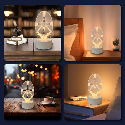 🌙 Spokój i wiara w jednym świetle – 3D lampka nocna z Jezusem