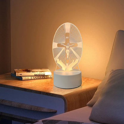 🌙 Spokój i wiara w jednym świetle – 3D lampka nocna z Jezusem