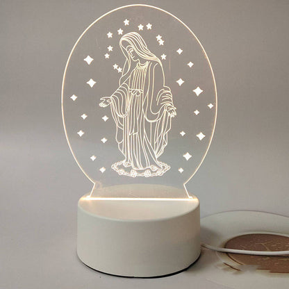🌙 Spokój i wiara w jednym świetle – 3D lampka nocna z Jezusem