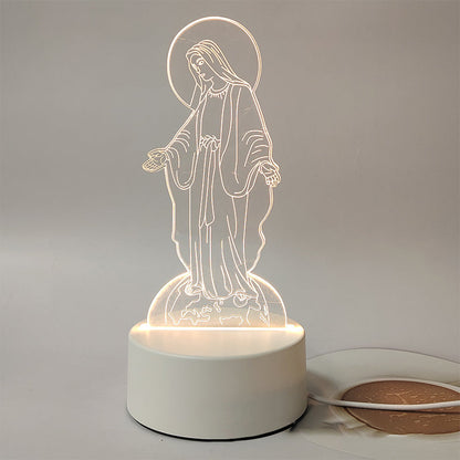 🌙 Spokój i wiara w jednym świetle – 3D lampka nocna z Jezusem