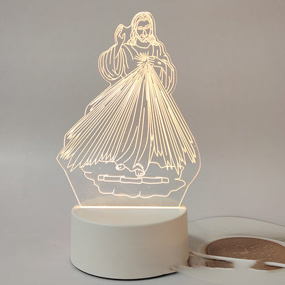 🌙 Spokój i wiara w jednym świetle – 3D lampka nocna z Jezusem