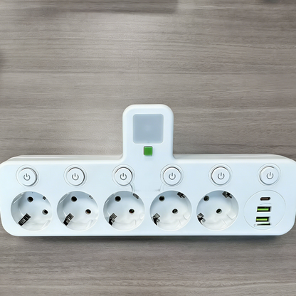 🔌⚡Inteligentny kabel zasilający z portami USB (wtyczka EU)